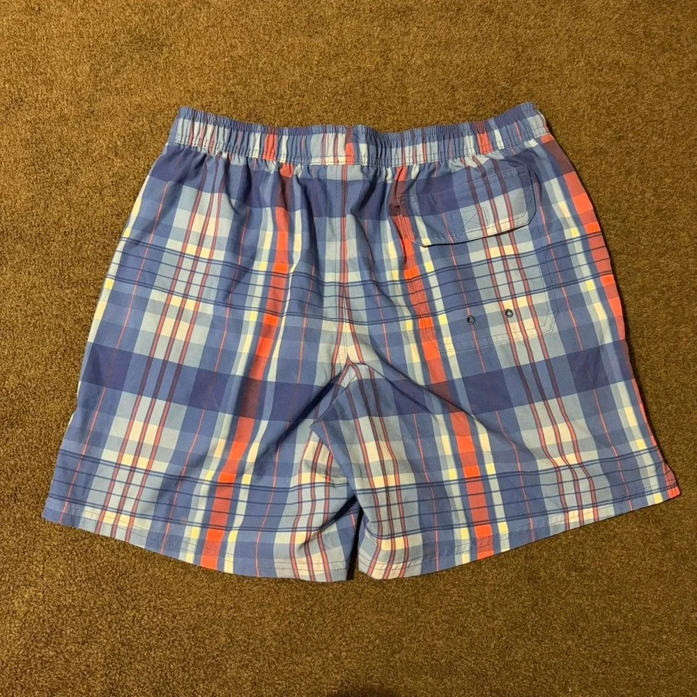 Vineyard Vines Plaid Chappy Swim Trunks Size M Preppy Outdoor Vacation